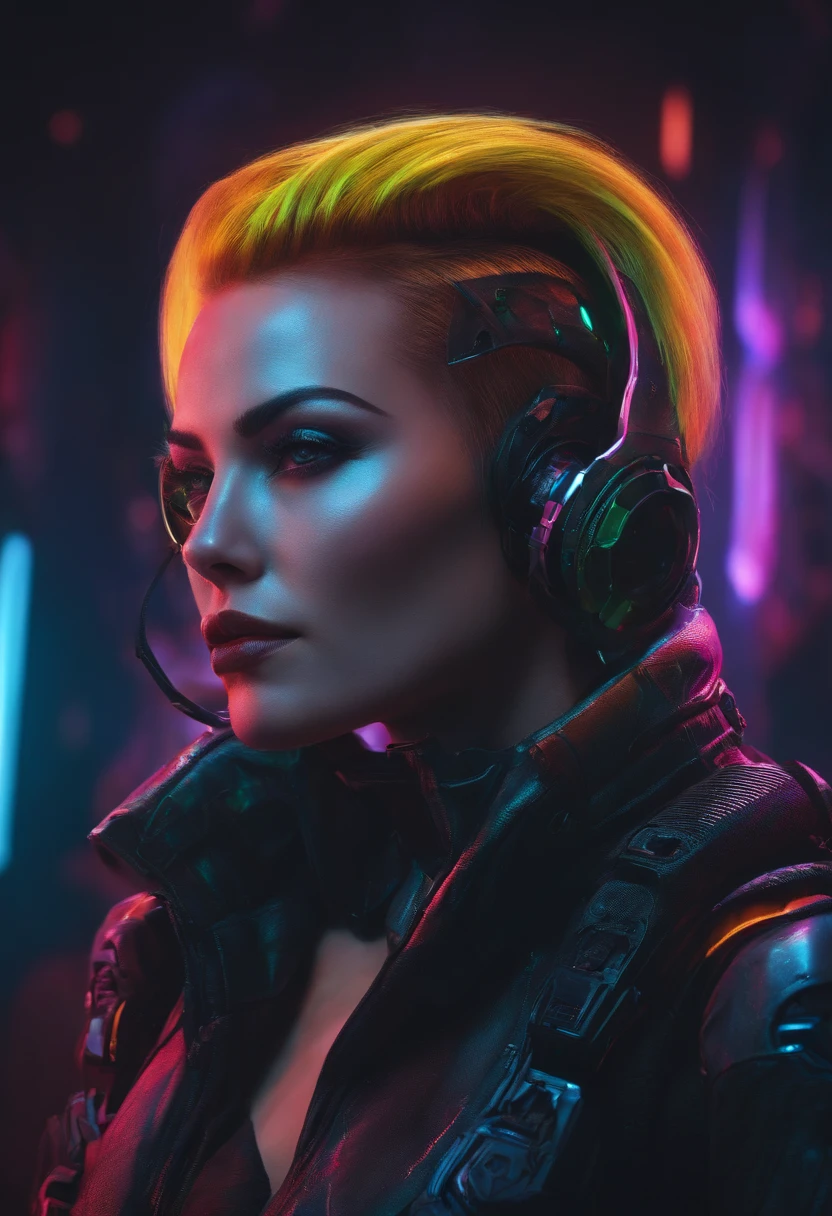 cyberpunk allien portrait