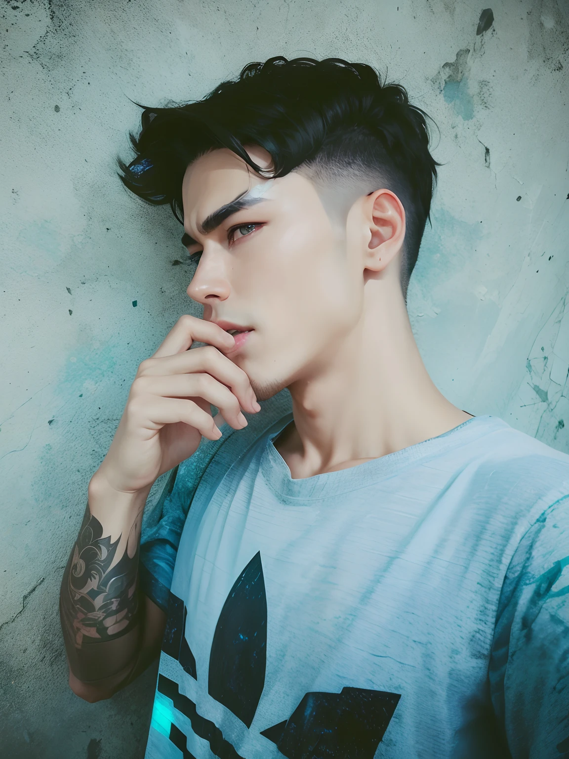 Change dress, cyberpunk handsome boy,do not chang e face, 8k, ultra realistic,