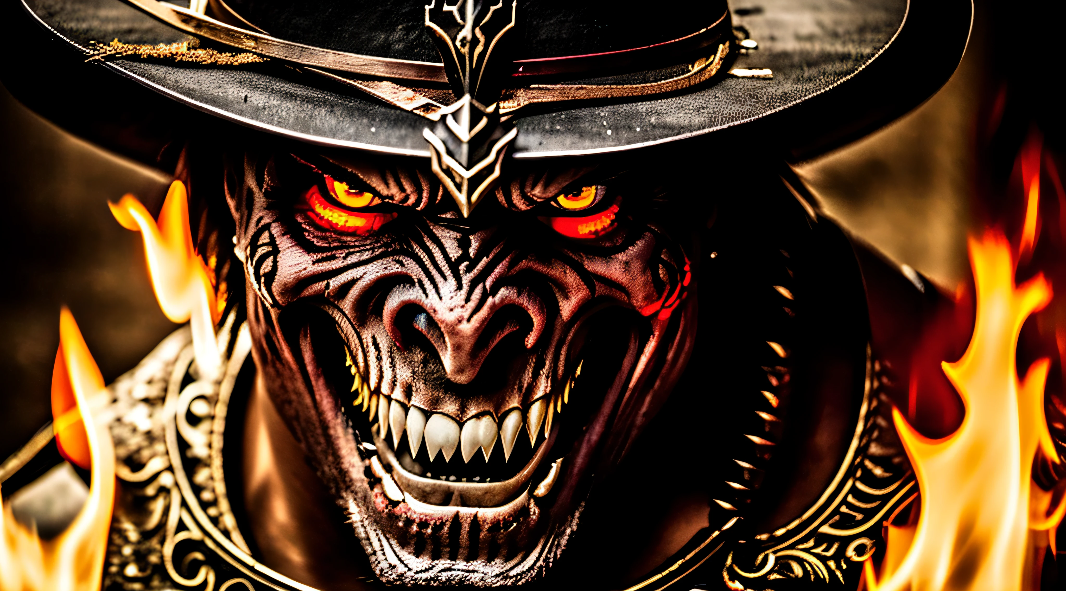 kein Gesicht, Entsetzen, gruselig, Grab, Blut, Schrei, Furcht, Dunkle Augen, sharp teeth, hell,