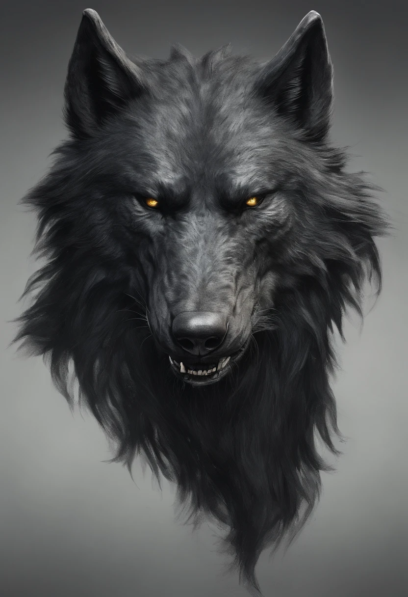 werewolf gigantic black humanoid wolf.