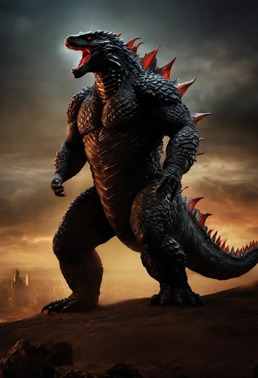 Godzilla,immensity,Barbed dorsal armor,salama,laser,Delicate picture