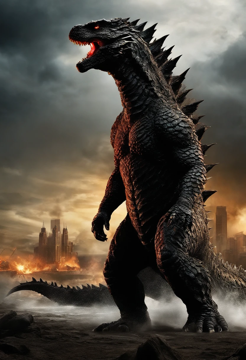 Godzilla,immensity,Barbed dorsal armor,salama,laser,Delicate picture