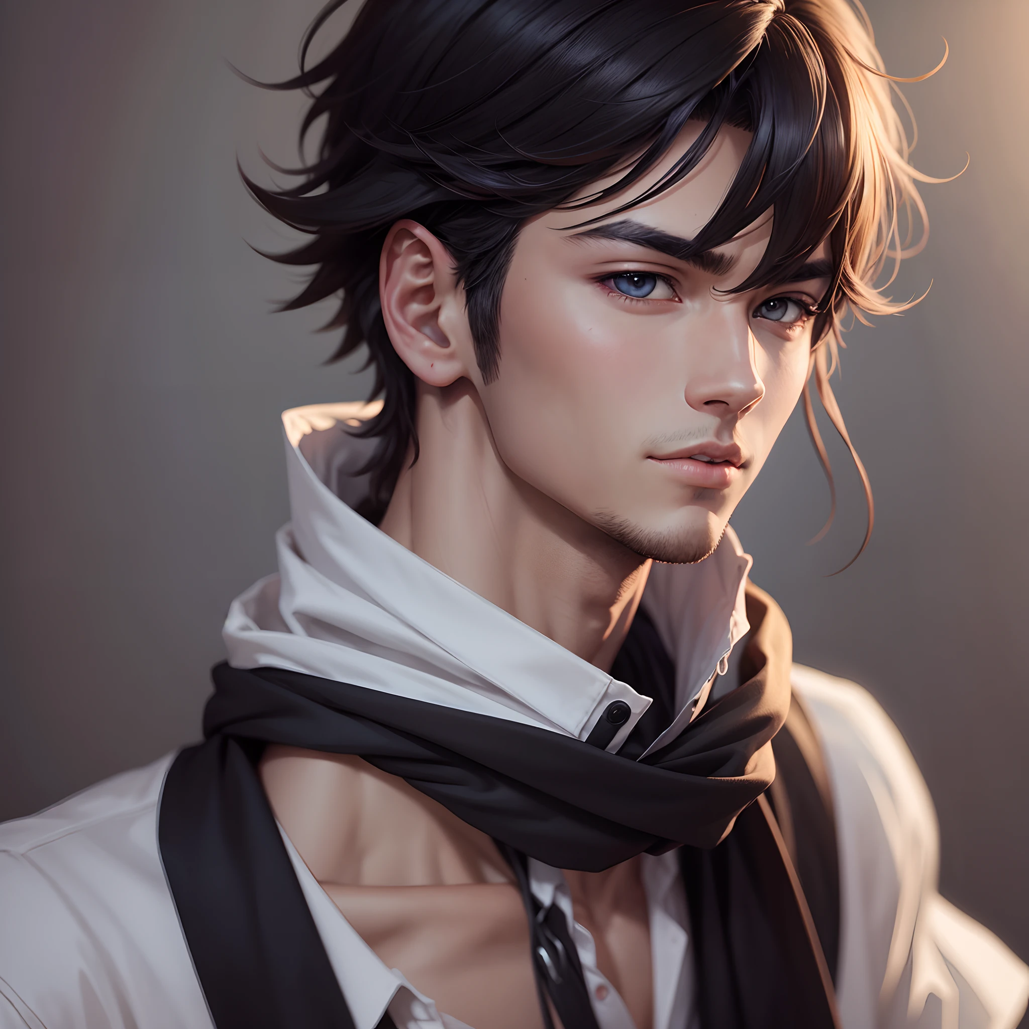 Anime handsome boy ultra realistic, v-- 2