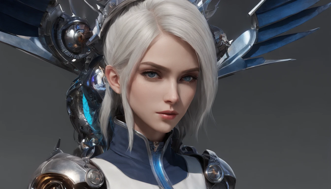 Cirilla Fiona Elen Riannon,Highest image quality,Outstanding details,超高分辨率,(Fidelity:1.4), Favor the details,closeup cleavage,Ride a dragon,High-tech dragon knight mech,He has a delicate and beautiful face,((Blue-white flying semi-mechanical fuselage:1.8)),Raised sexy,frontage,cyber punk perssonage,Futuristic,mechanically aesthetic,Virtual Engine 5,Perfect detail rendering,rendering by octane,hyper HD