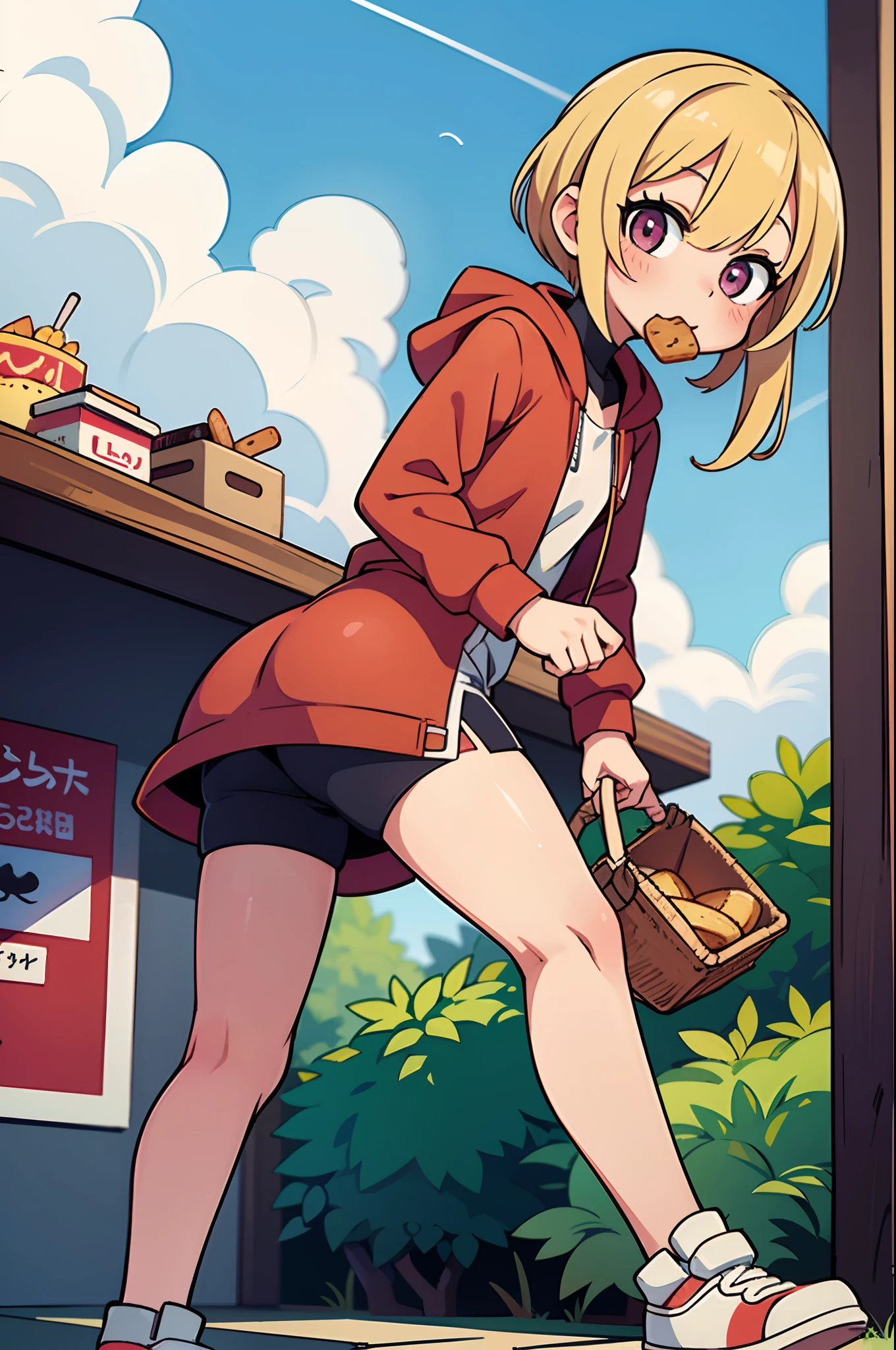 Masterpiece、Black pants、Beautiful skin、Thighs are visible、Legs are visible。LOLI、skinny legs