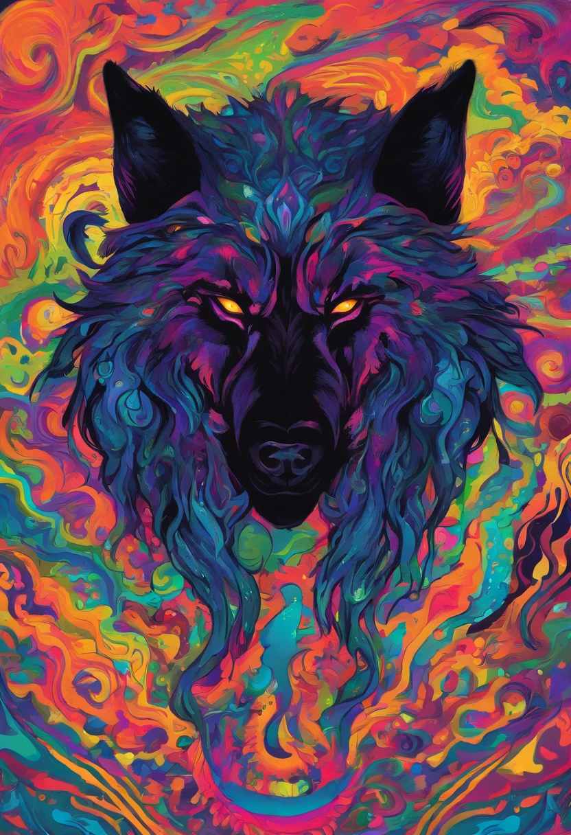 werewolf gigantic black humanoid wolf.