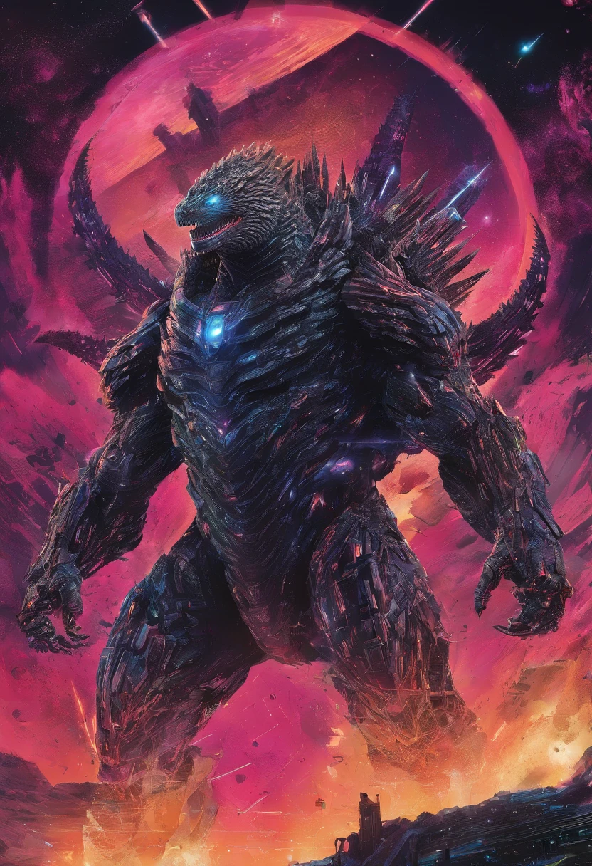 Godzilla，immensity，Spiny armor，salama，laser，Delicate picture