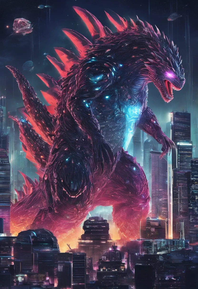 Godzilla，immensity，Spiny armor，salama，laser，Delicate picture