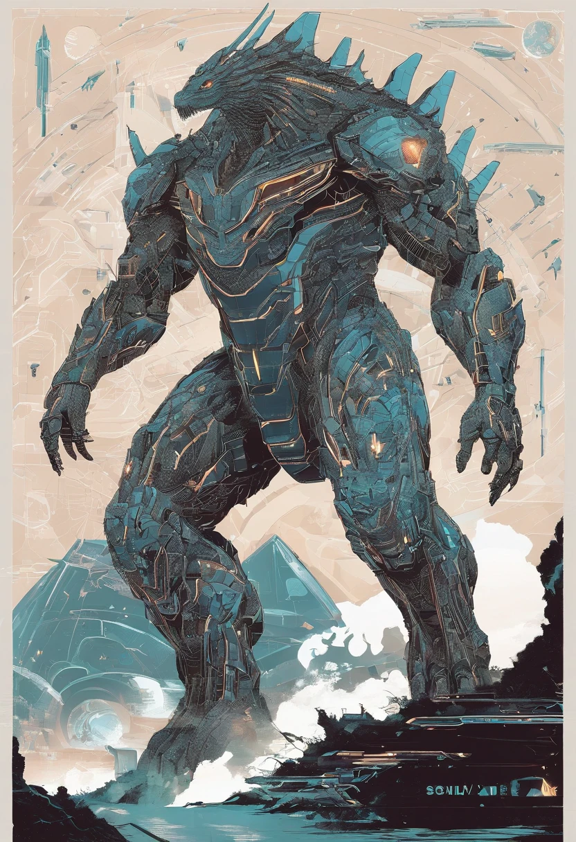 Godzilla,immensity,Spiny armor,salama,laser,Delicate picture