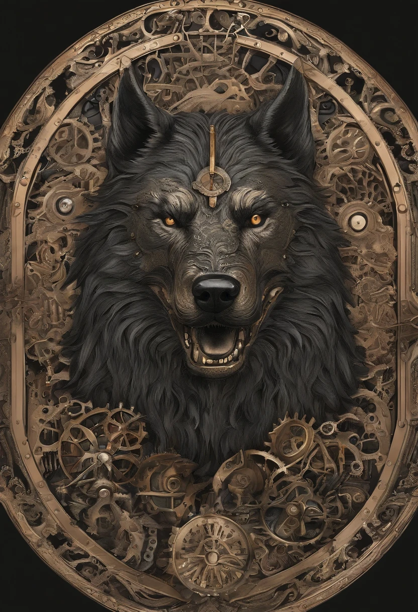 werewolf gigantic black humanoid wolf.