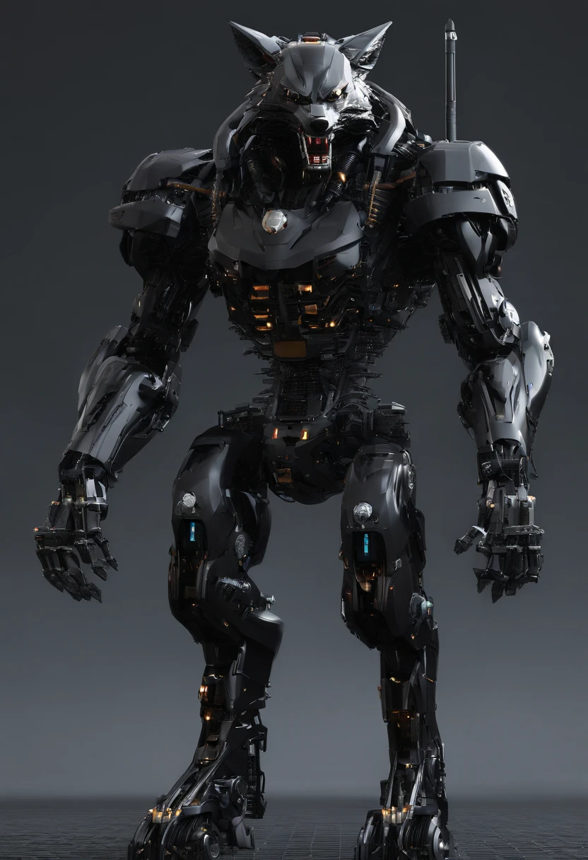 werewolf gigantic black humanoid wolf.
