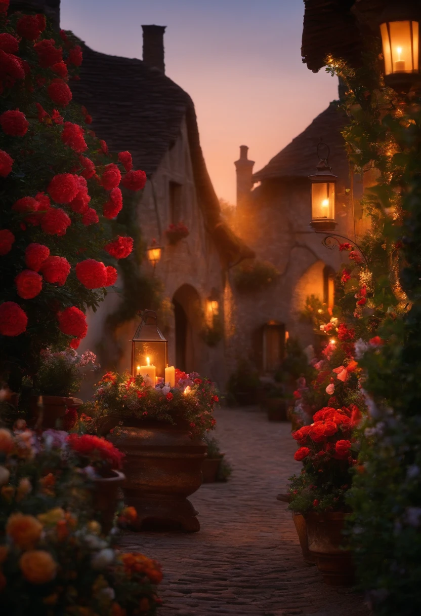 Flowers blooming, candles lighting up, and the village glowing with love. in 17 century