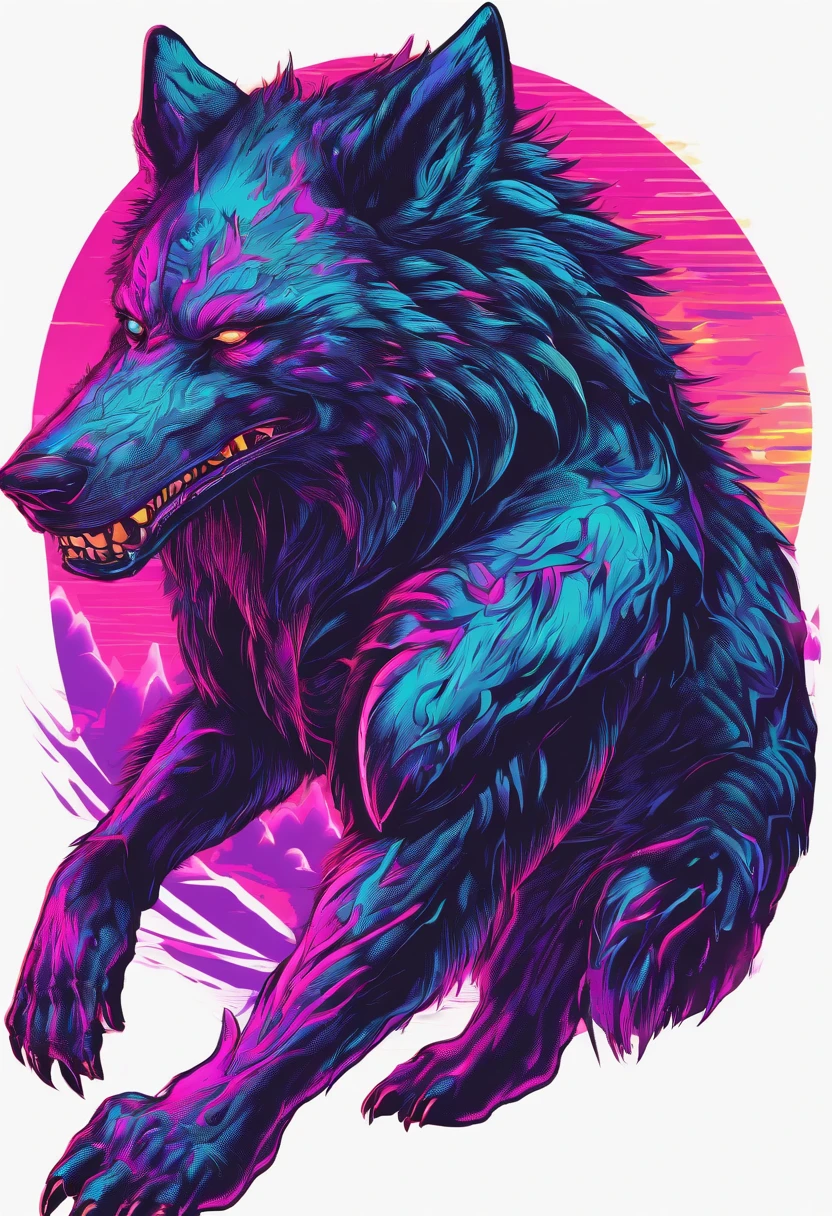 werewolf gigantic black humanoid wolf.