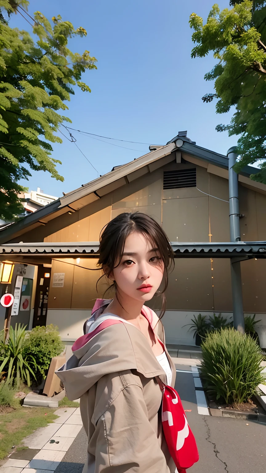 1girl, Tokyo street,night, cityscape,city lights, upper body,close-up, 8k, RAW photo, best quality, masterpiece,realistic, photo-realistic,