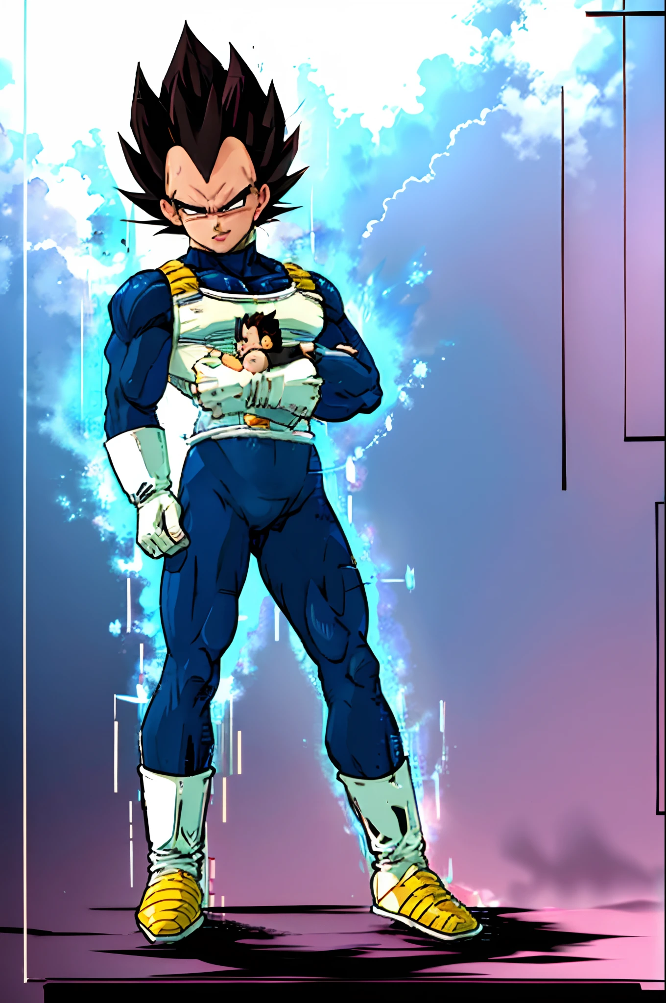 Vegeta Baby, hombre, 32k, HD, nitidez, lineas bien definidas.