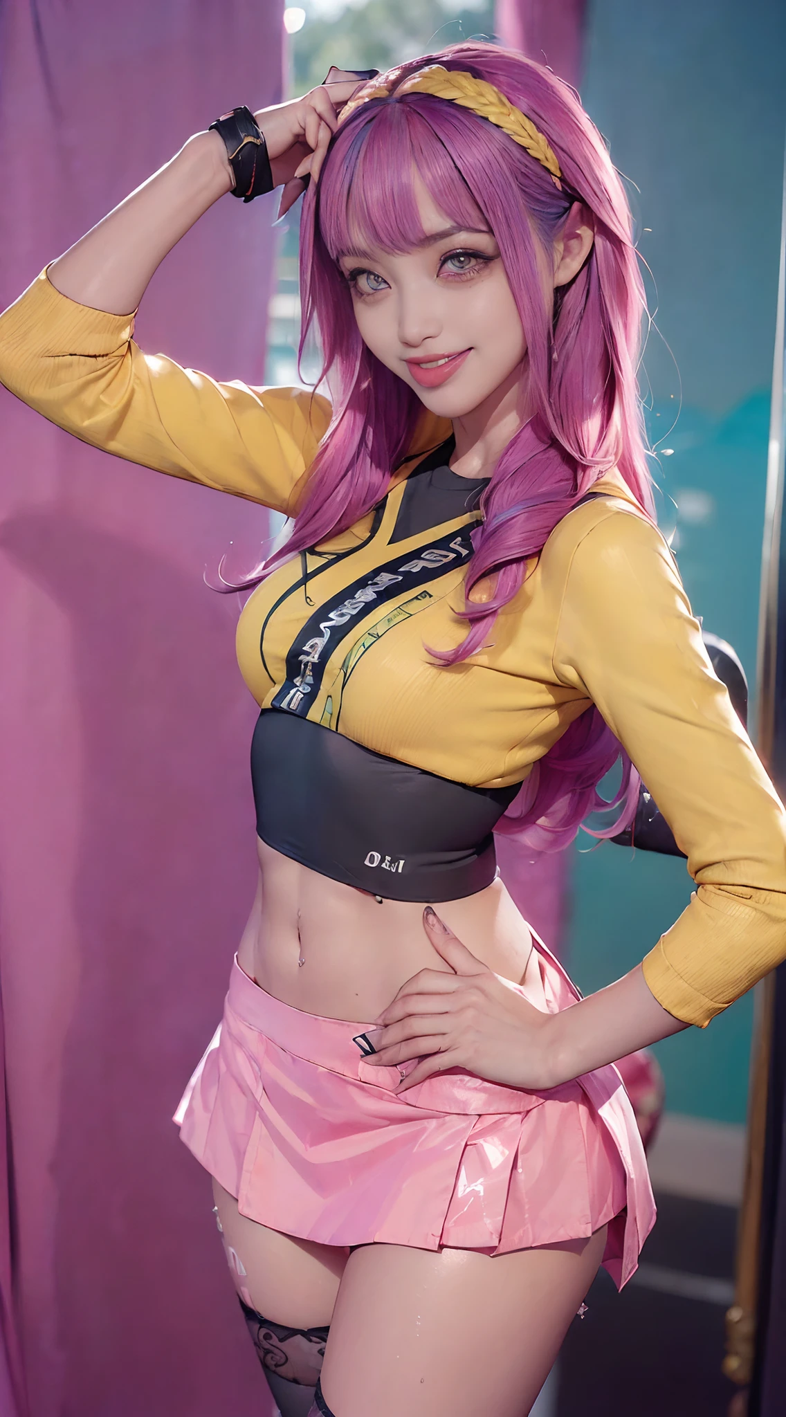 (Mulher de pele escura solo:1.4),(peito nu:1.2),Emphasis on the chest,(Sem coragem:1.4),(sexy bra),(Mini Random Micro Skirt:1.4),(Glamour:1.3),(randome pose:1.5),peito grande,decote bonito,(random hair styles:1.4),(random hair color:1.7),random accessories,detalhe do rosto,(olhos hipnotizantes:1.6),(looking in camera:1.3),(long tongue:1.6),(boca aberta:1.7),(sorriso sedutor:1.6),(cum na boca:1.3),(dynamic pose:1.2),(sombras:1.2),(linha dos olhos:1.3),(mascara:1.3),(Bochechas vermelhas:1.3),(Batom Sexy:1.2),super resolution,