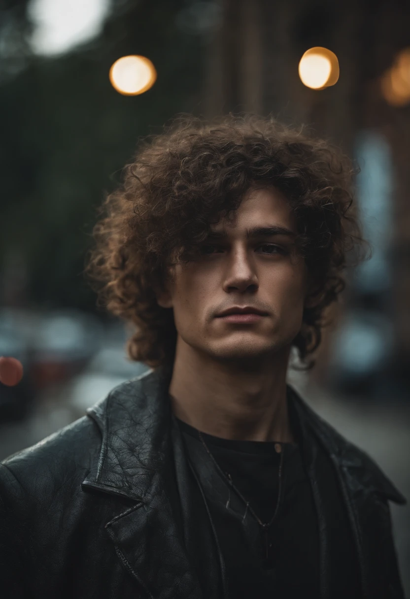 Change background cyberpunk handsome boy realestic face