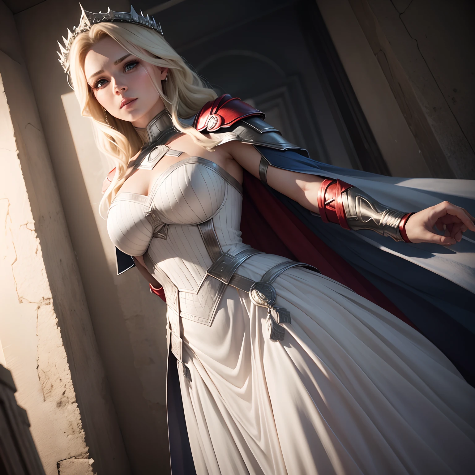 Thor vestido de noiva acompanhada de uma mulher ultra detalhe ultra realista