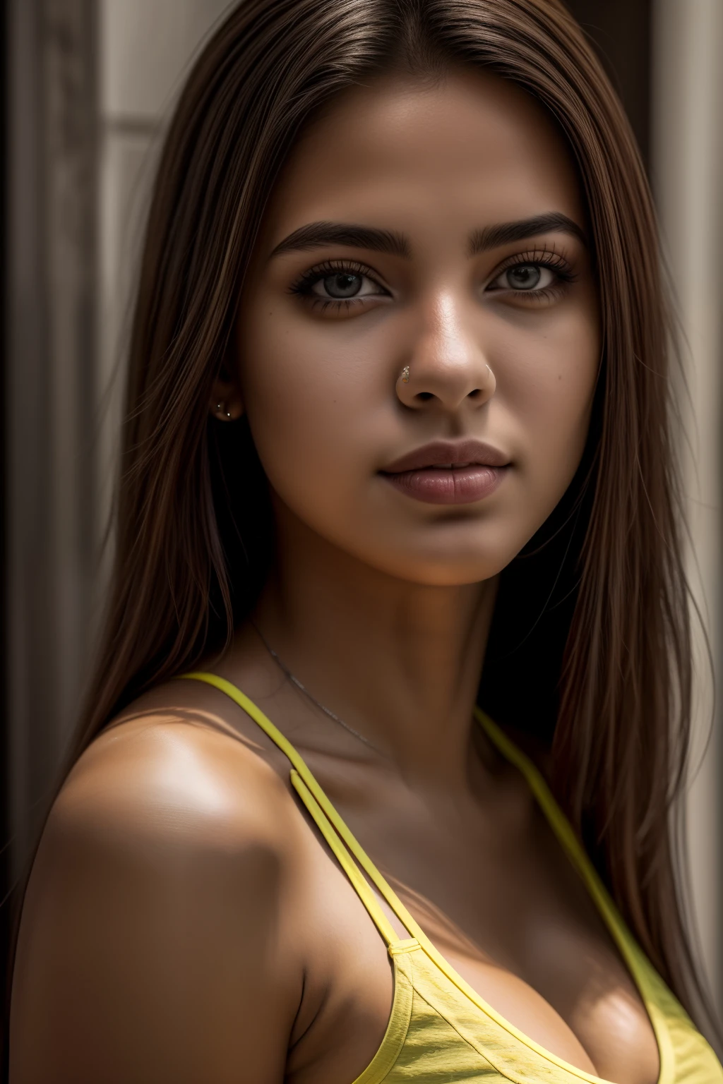 (best quality,4k,HDR,high detail:1.2), a portrait of a Brazilian girl, beautiful, attractive, aesthetic