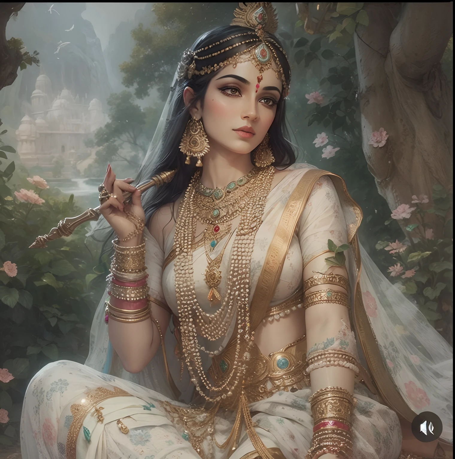 Indian goddess Shree Radha Rani with Indian god shree Krishna