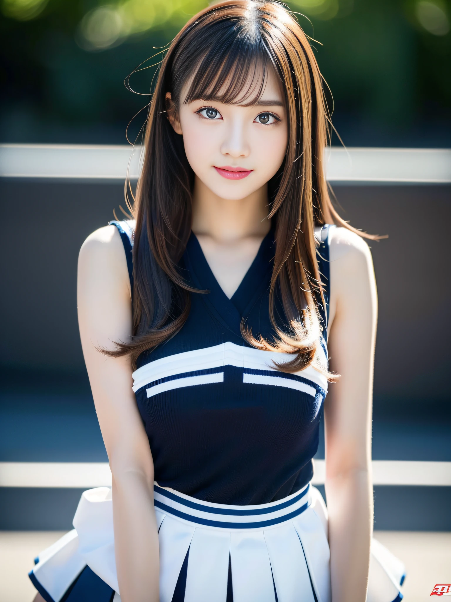 (((32K,very high res, high detailing, highly accurate,masterpiece))),Raw photo & realistic atmosphere,beautiful dark blue eyes,Detailed mouth,Glossy lips,Detailed eyebrows,Soft white skin that shines with every detail,,Eyes drawn in detail、Very beautiful eyes with azure eyes,Detailed lips、Very beautiful face,Very well-formed face、Lifelike face,shiny beautiful lips,Beautiful eyebrows,Infinite reality,Best design,(Insanely cute Japan 16-year-old girl,Healthy style,Beautiful breasts with big breasts,Very cute beautiful girl,Little Girl:1.1),Best Natural Makeup,Japanese ido,Korean Idols,Japan Cheer Girl,Korean Cheergirls,Moist eyes,Dark beautiful eyes,Beautiful butt,beauty legs,,camel's foot,,Skinny Fingers,Detailed beautiful legs:1.3),超A high resolution、,Natural and realistic face,Back lighting,Pure eyes are too cute,(((photorealisim))),Reality Live Action,(Simple piercing,Glossy nail art:1.1),(short hair with shiny red hair,Horizontal marshalling,独奏,natural make up:1.3),(Beautiful cheerful girl,Packed match venues:1.3),(Full Body Costume Display,Photograph the whole body,Colorful and sexy cheergirl costume based on gold, Black, High detail design in purple and white,Sexy cheergirl costume with a lot of exposure,Sexy Cheergirl,High Definition High Definition Very Beautiful and Cute 16 Year Old Sexy Cheering Figure Cute Cheering,hair pin,hair adornments,hairaccessories,micromini skirt,1 girl,,A beautiful girl approached me on all fours and looked into me sexily while clinging to me:1.5)