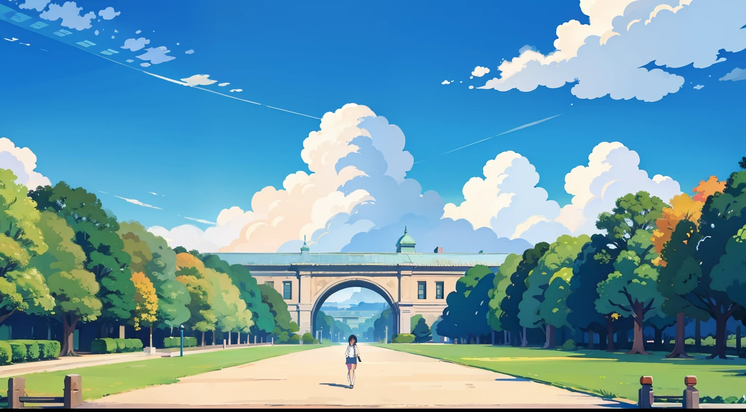 No person、a park、blue-sky