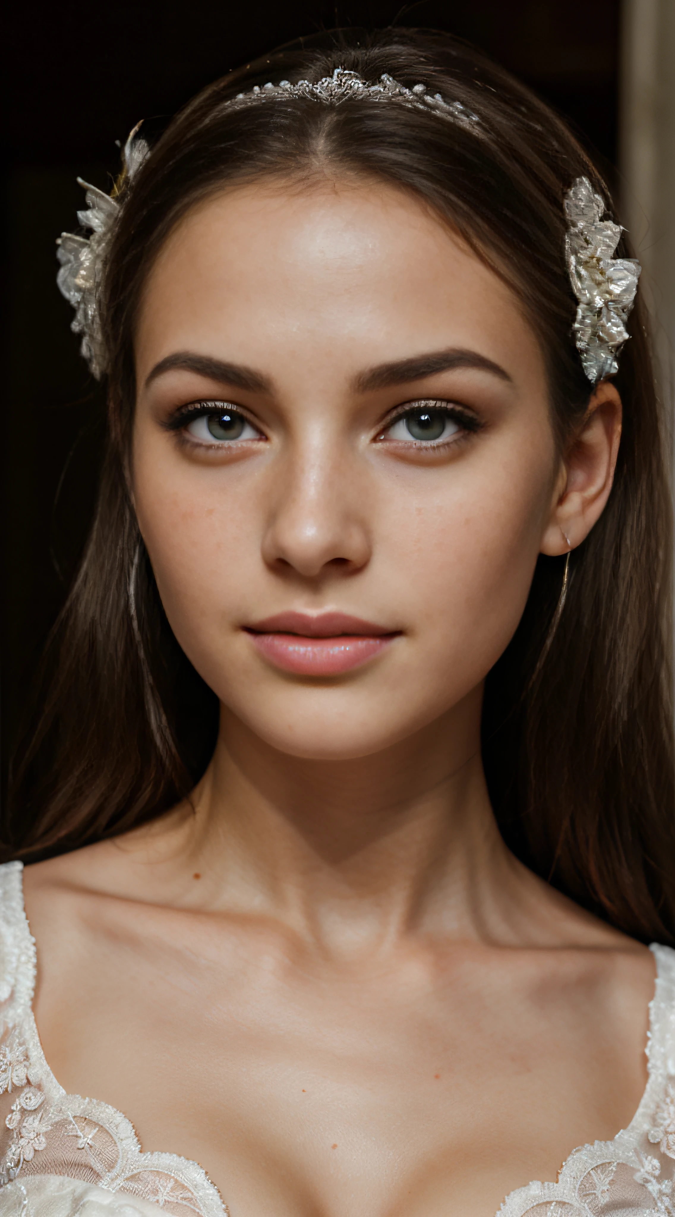 at a wedding, wearing a white long wedding dress covering the body, holding pink flowers, smiling, looking away,. standing up, wearing a long white wedding dress, tits out,
Award photo of gorgeous romanian , 21 years , Passionate lady , Babe , , Pear Body shape , Big natural tits , Freckles, Beautifull , Big almond shape eyes , Ultra detailed eyes , Triangle face shape , Princess facial features , Cute , Big full lips , pale skin , Oiled skin , Perfect body , Narrow waist , cute out sticking ears , Wide fluffy eyebrows , Thirsty open-mouthed, Most beautiful , Light brown eyes , Narrow Jaw line , Ultra detailed eyes , cute out sticking ears , Fake long eyelashes , (Amazing facial features),, Reflector light , Masterpiece, Realistic, art of ANNIE LEIBOVITZ, Textured skin , Highest-quality , High Detailed photo , 8k, Canon EF 50mm f/1.8 STM,