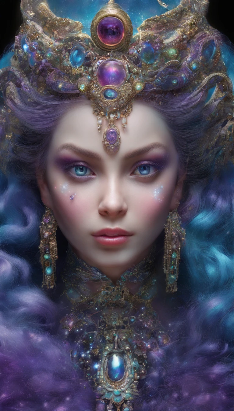 (Best quality,Ultra-detailed,Realistic:1.37), Extraterrestrial life forms, Glowing ethereal eyes, Intricate alien characteristics,[(((Glass skin transparent special-shaped)))+purpleish color], Vibrant colors, celestial background, Cosmic atmosphere, mystical aura, otherworldly presence, Starry sky, Radiant celestial bodies, Interstellar beauty, Mesmerizing light patterns, Surrealist composition, Otherworldly brilliance.
