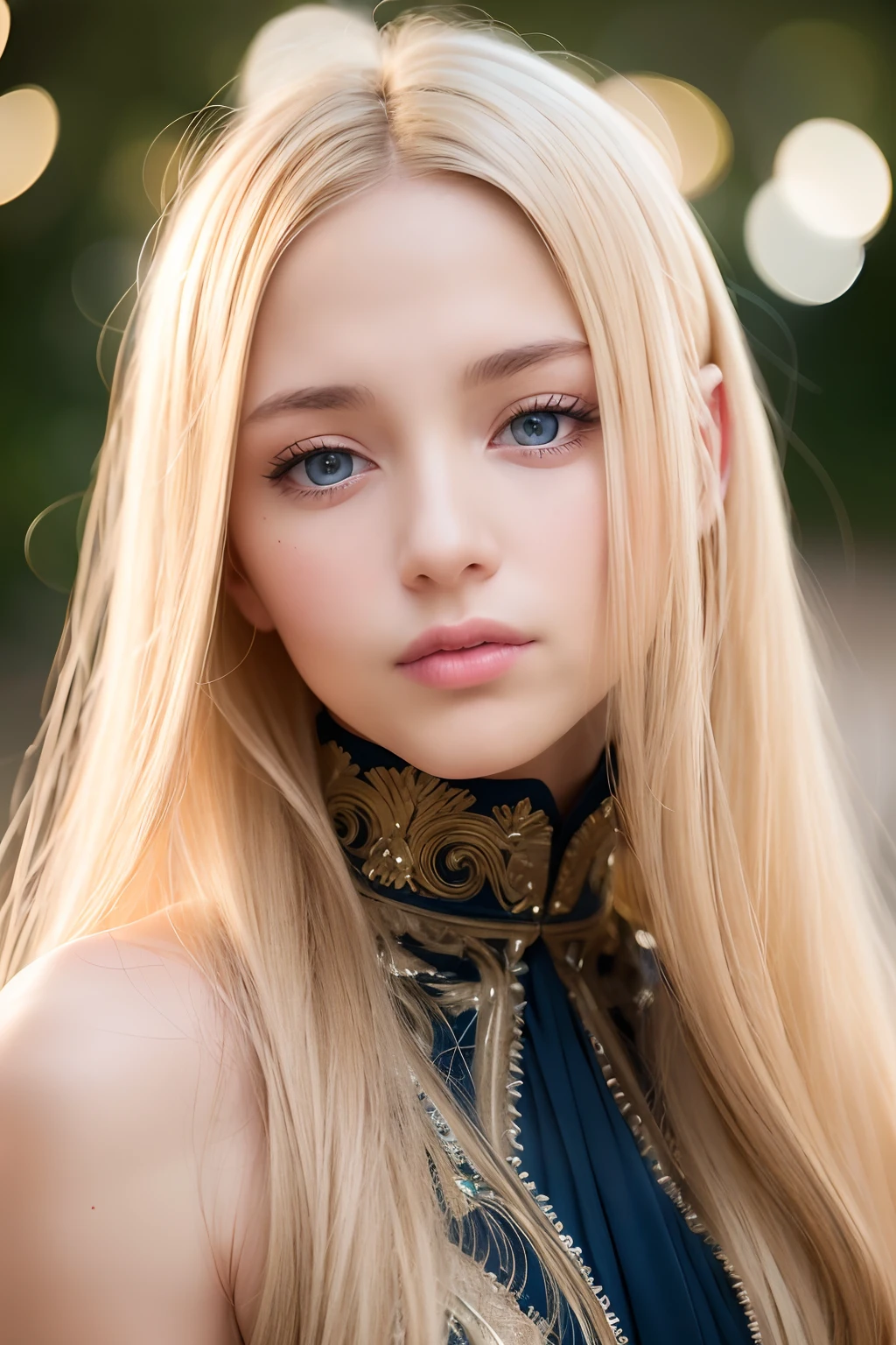 At night, RAW photo, (((extremely beautiful portrait))), ((shiny skin)), 1girl, 31 years old, girl from Prague, ((natural blonde hair)), [blue eyes], long hair, eyeliner, flowing hair, vibration, ((masterpiece, best quality, hyper-detail, cinematic light, intricate details, high resolution, 8k, very detailed)), detailed background, 8k uhd, dslr, soft lighting, high quality, film grain, Fujifilm XT3, shallow depth of field, natural light, (perfect hands), perfect face, view from afar