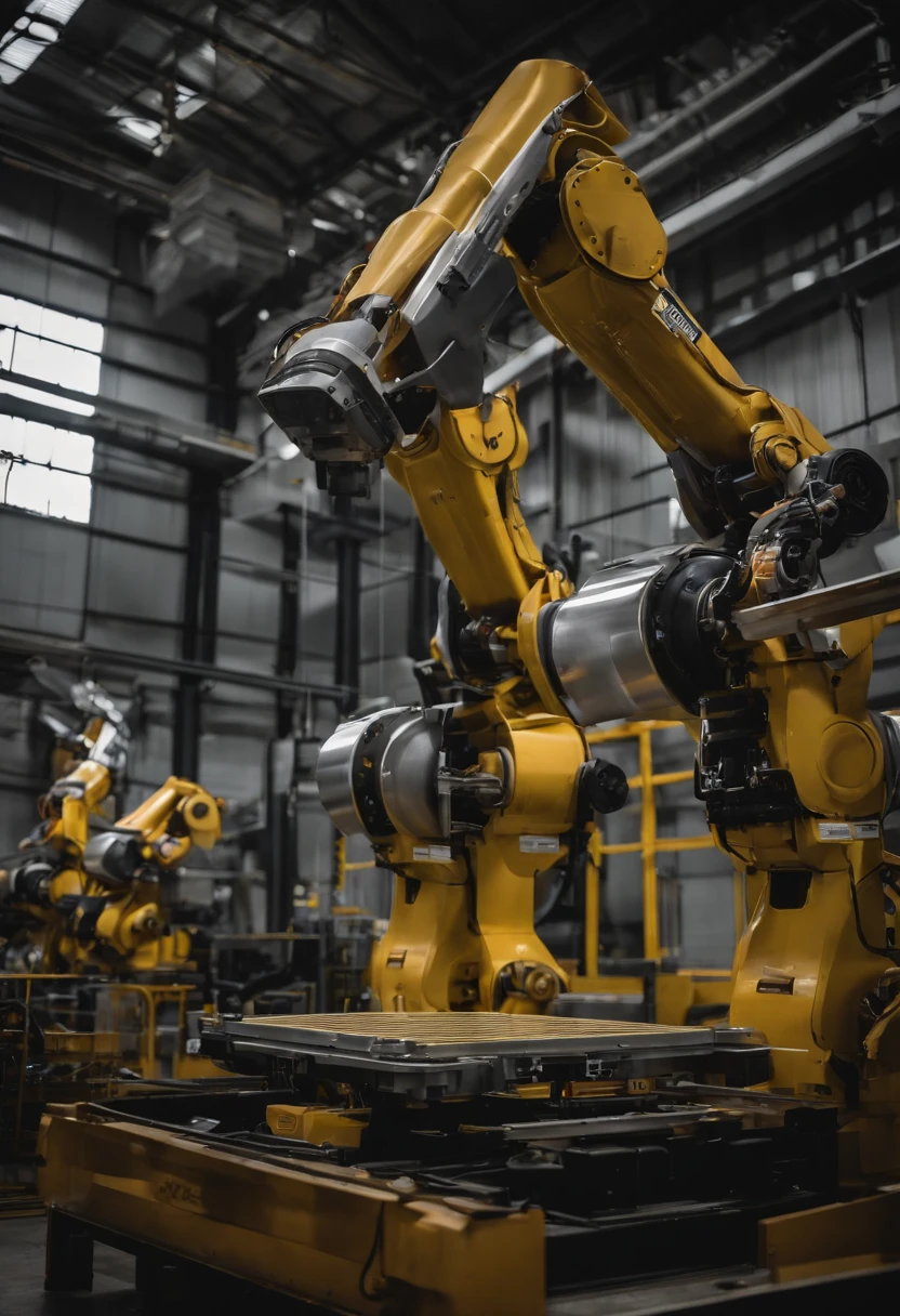 droid，Manipulators are being manufactured，Train products，production line，Lean management，Workers are supervising，future-tech