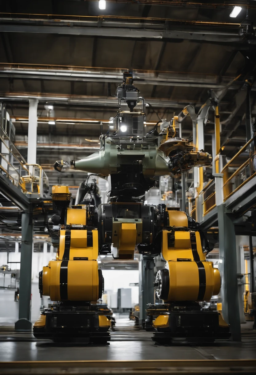 droid，Manipulators are being manufactured，Train products，production line，Lean management，Workers are supervising，future-tech