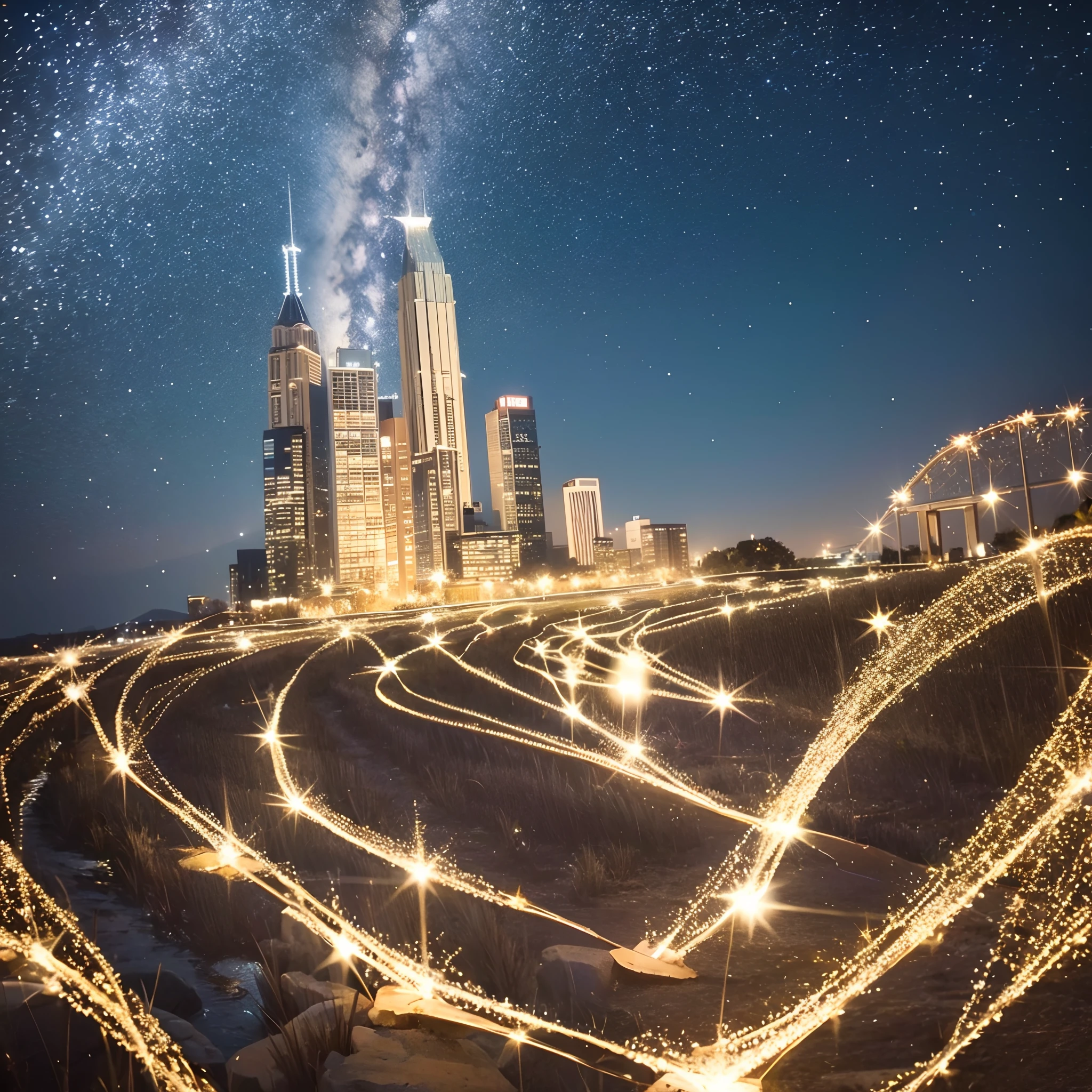 Starry night sky