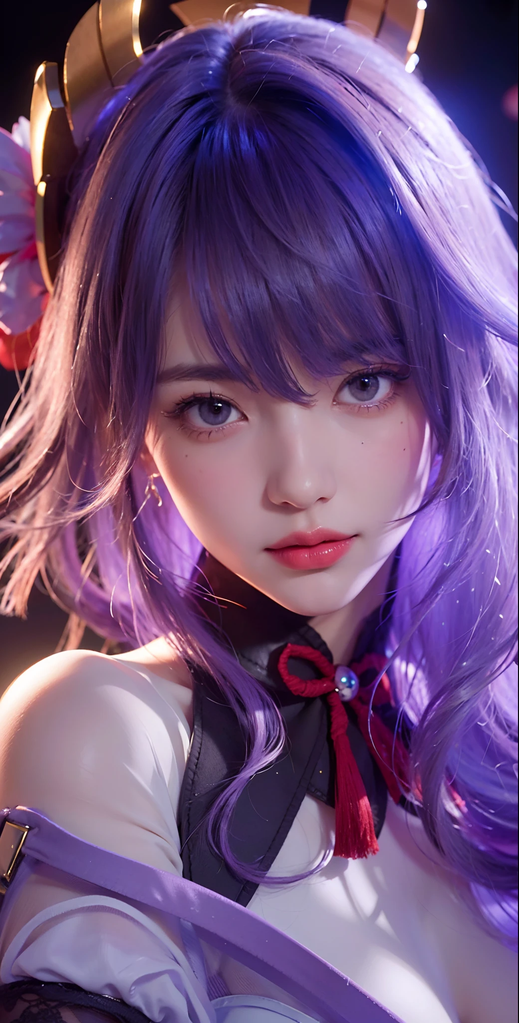 high quality,masterpiece,extremely detailed,high res,4k,ultra high res,detailed shadow,ultra realistic,realistic,dramatic lighting,1girl,solo,detailed face,realistic eyes,realistic skin,dynamic hair,dynamic pose, dynamic angle, white flowery dress,white background,smile,red lipstick