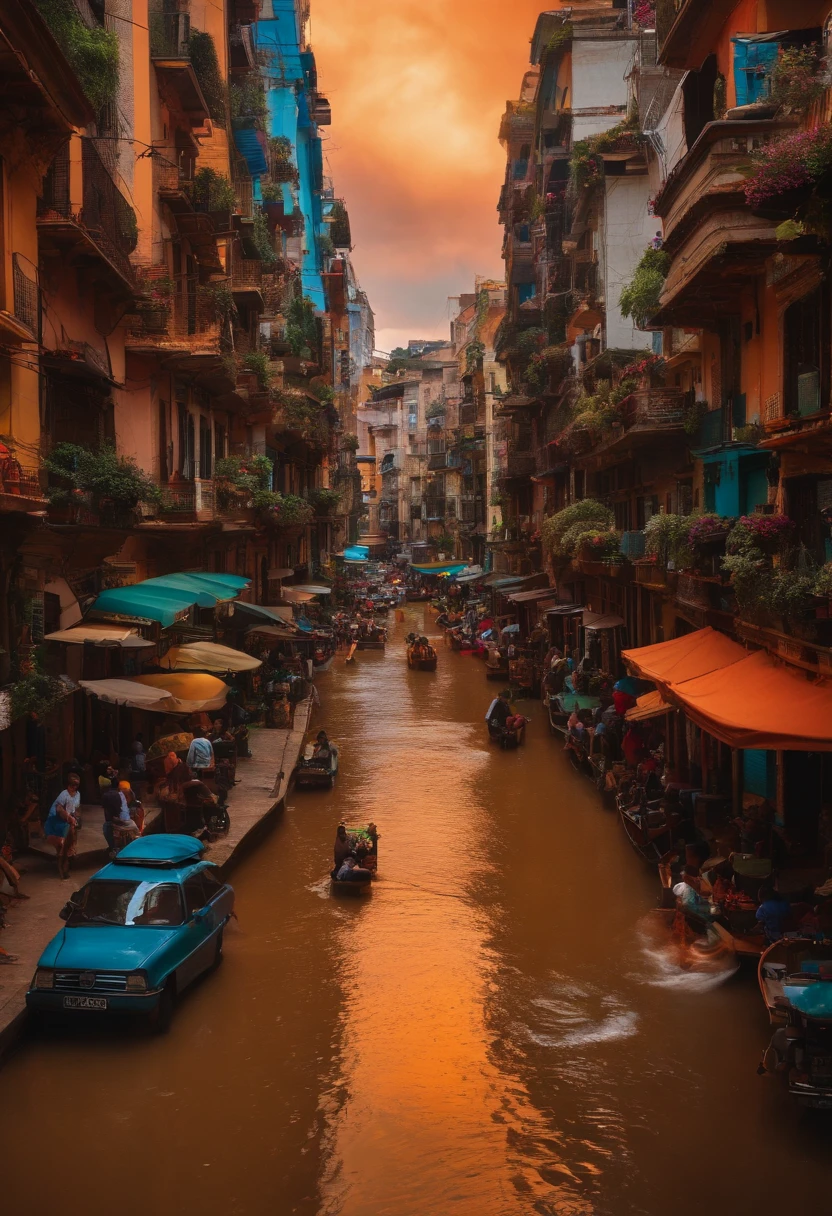 cidade arrasada por um terremoto