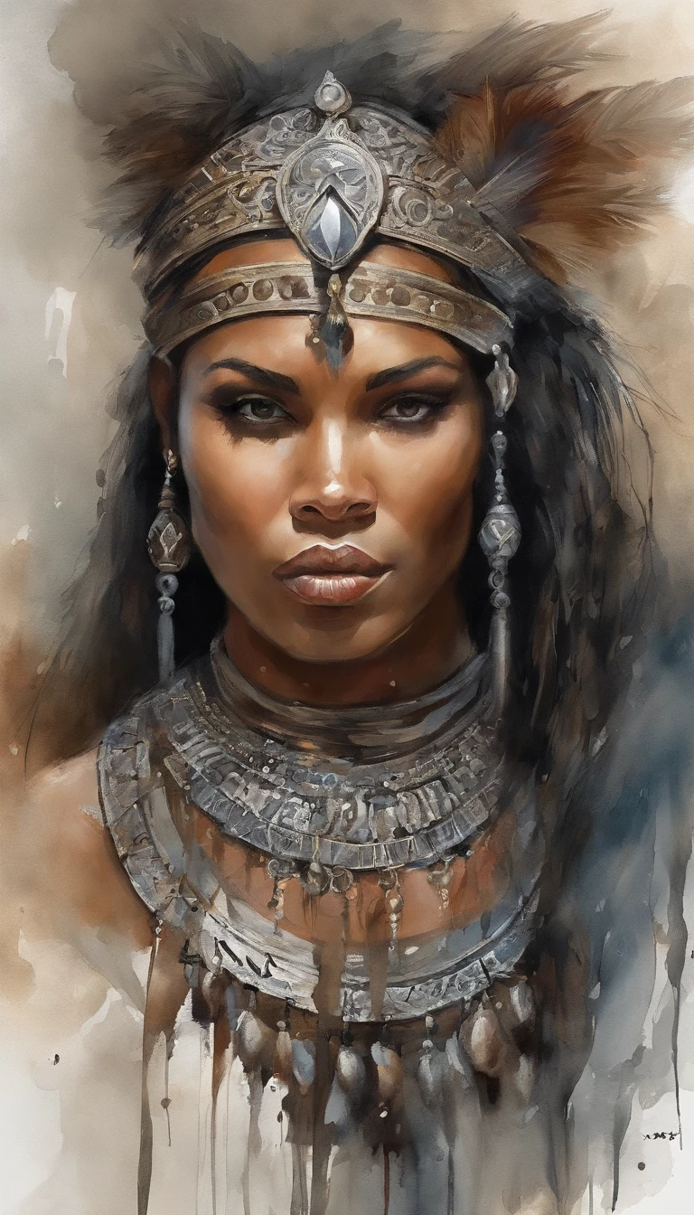 (best qualtiy,tmasterpiece)《Journey》Black bear spirit, Black hair,Partial metal armor,character design,full bodyesbian。sensual painting, Beautiful expressive painting, Wadim Kashin. Ultra photo realsisim, Louise Ross, digital painting art, Perceptual digital painting, Stylish digital painting, Bonito painting, glossy digital painting, beautiful digital painting, digital art painting, Fine paintings, ((Stick acrylic paint)).