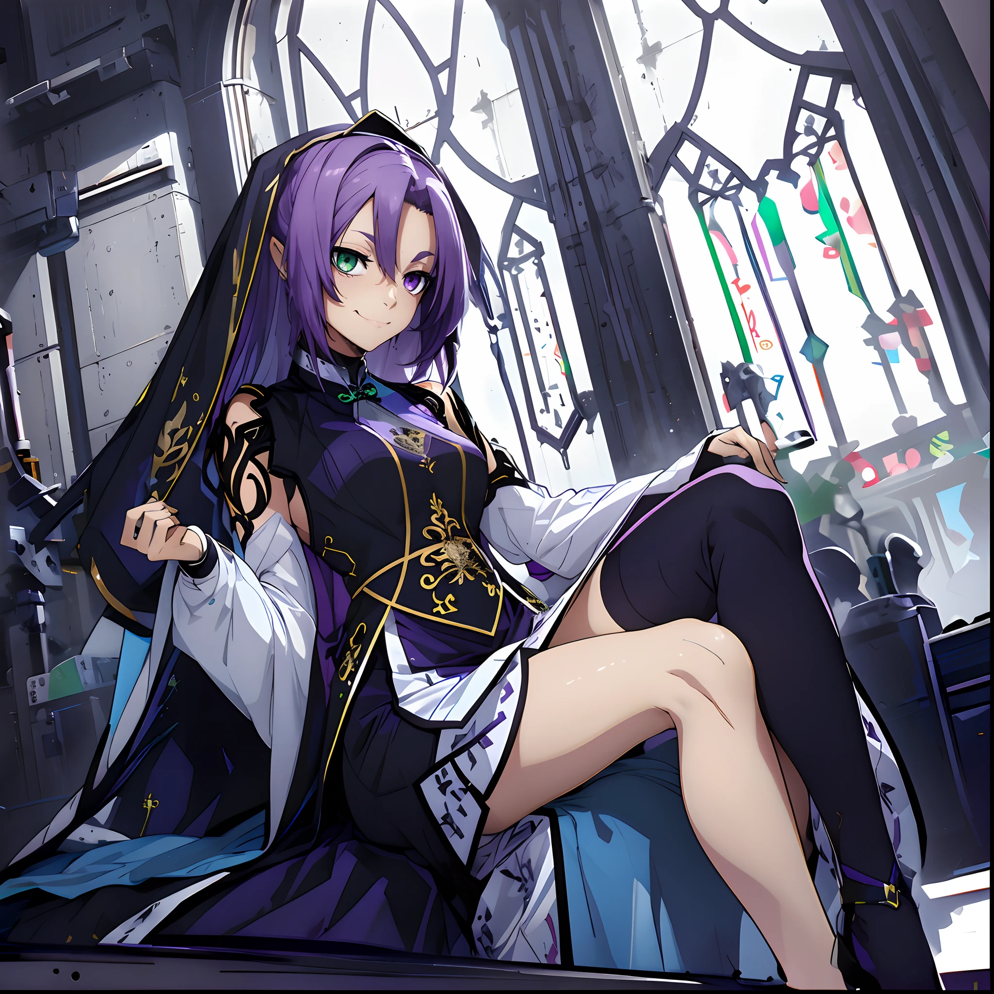 Heterochromia, Green eyes, Purple eyes, Cute face, Smile Face
