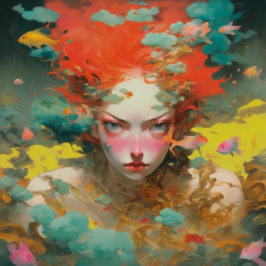 There is ugliness in beauty, But there is also beauty in ugliness. In the style of Adrian Ghenie, Esao Andrews, Jenny Saville, Edward Hopper, surrealism, Dark Art par James Jean, Takato Yamamoto, Minimalism inkpunk