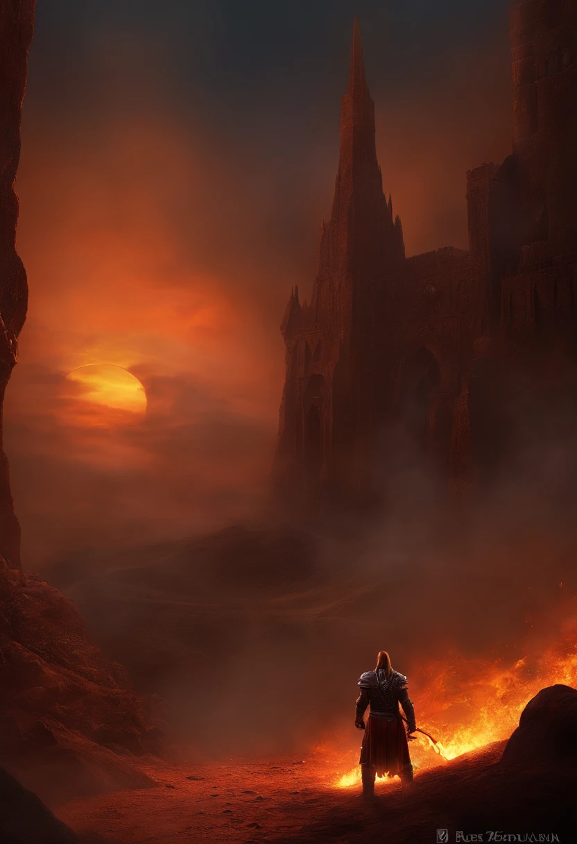 , paisagem do inferno, O fundo do inferno, A batalha final no inferno, Apocalyptic landscapes!!!!!, Mustafar, The Ruins of Hell, ! Apocalyptic landscapes!!, Soberbo D & D A Arte do Sol Escuro, Portas do Inferno, Portas do Inferno, arte conceitual de world of warcraft.