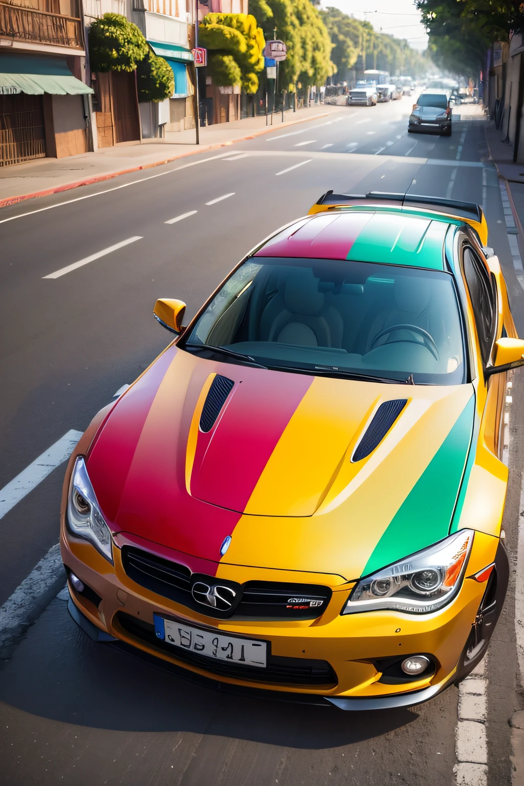 carro com som colorido