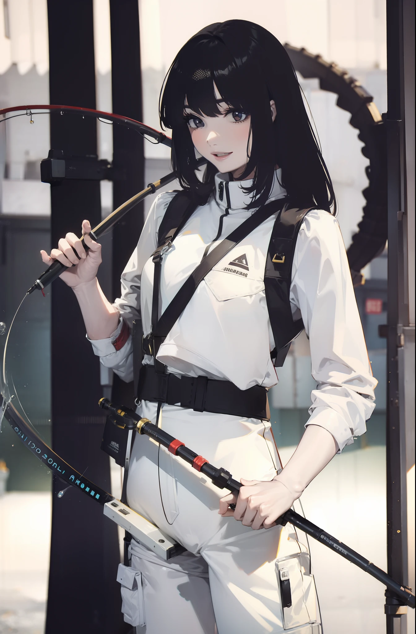 Right hand holding fishing rod