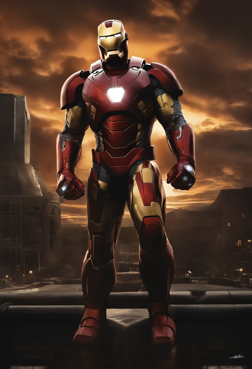 A combination of marvel Ironman and dc Bane
