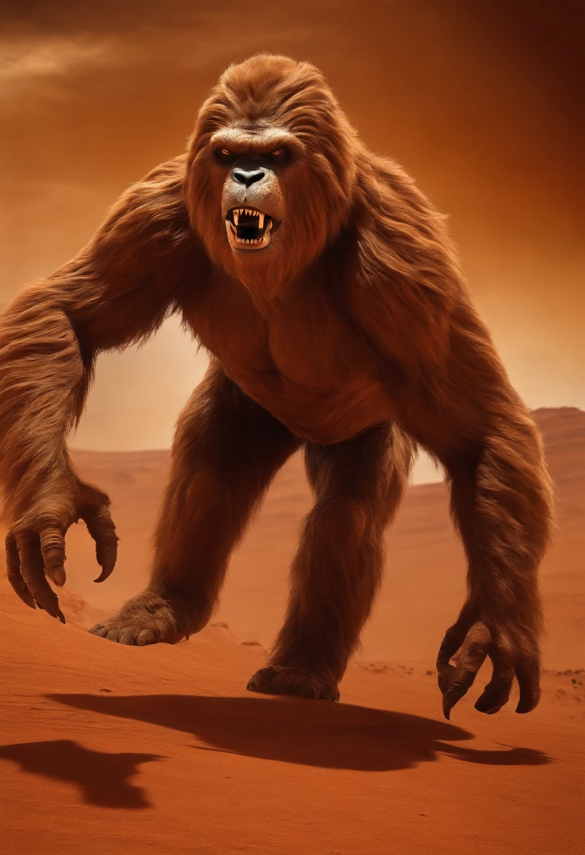 angry sabre toothed bigfoot on mars photographed by NASA
