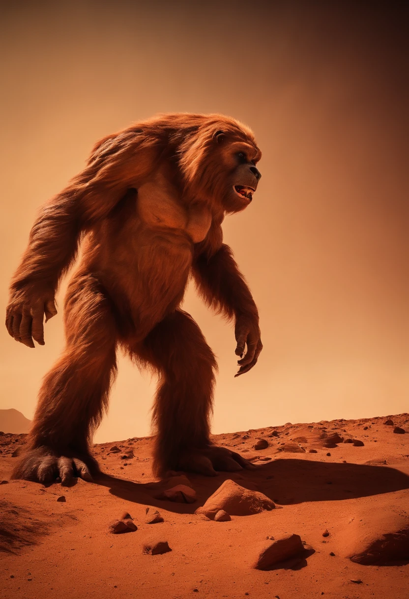 angry sabre toothed bigfoot on mars photographed by NASA