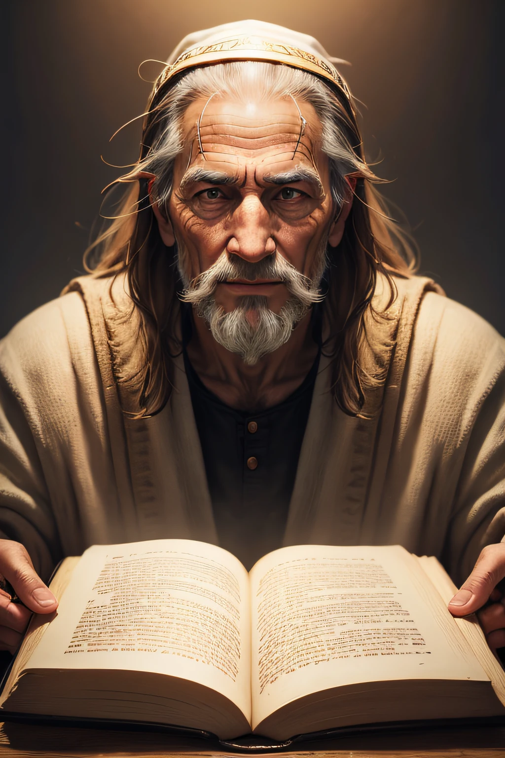 Face of Old Testament prophet of the Bible
