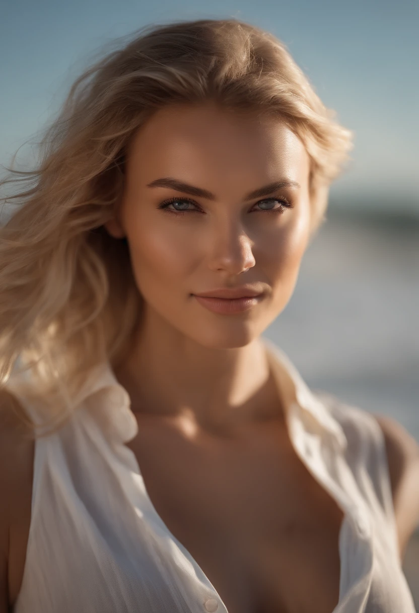 blonde woman with matching bikini posing at a beach, fille sexy aux yeux bleus, Portrait Sophie Mudd, blur background, best quality, 1girl, Portrait de Corinna Kopf, cheveux blonds et grands yeux, selfie of a young woman, ohne Maquillage, maquillage naturel, Look directly into the camera, Visage avec Artgram, dezentes Maquillage, Superbe photo du corps entier, dans la chambre, Gros seins, Blonde, latina
