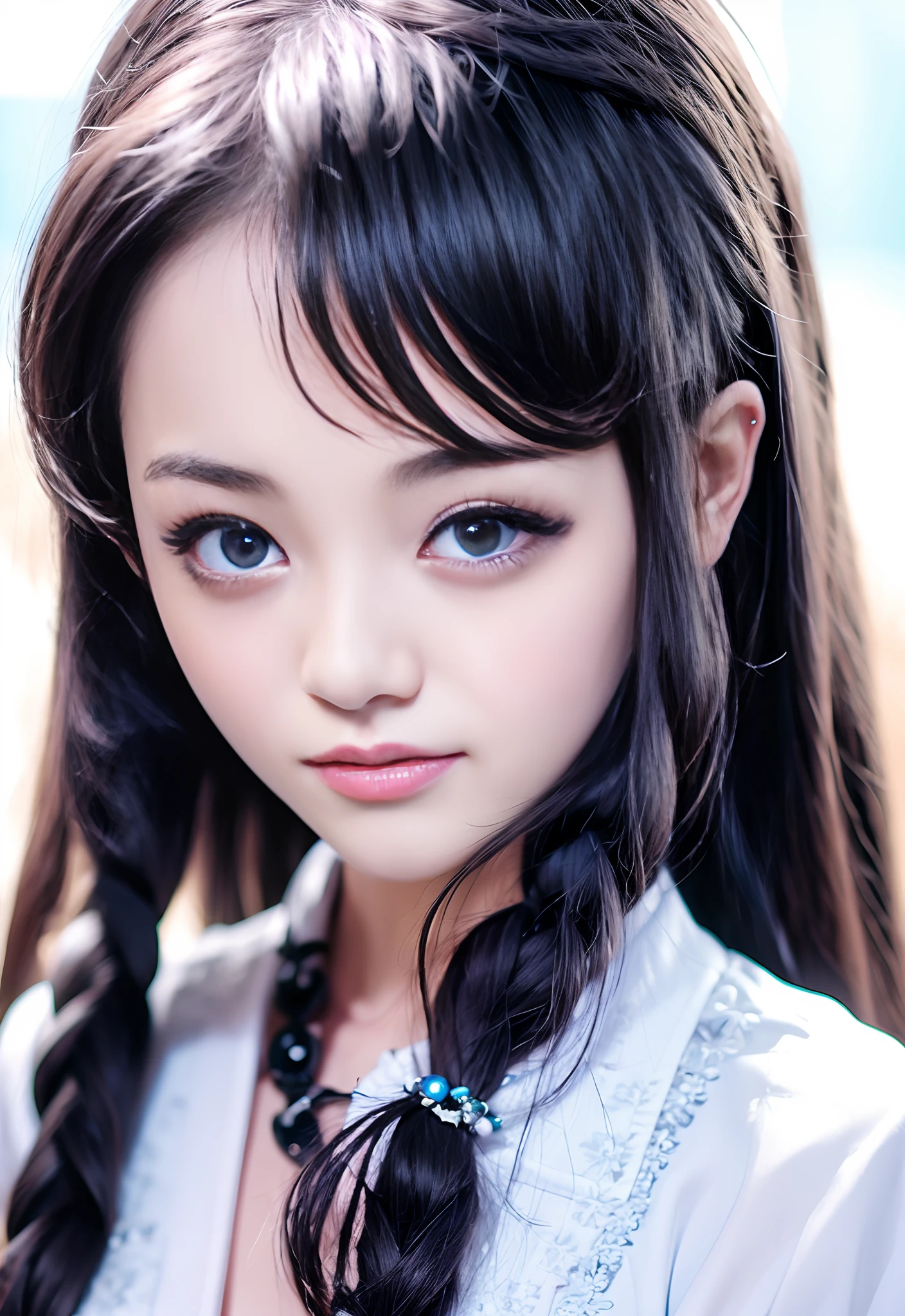 Black hair long neat and clean beautiful girl