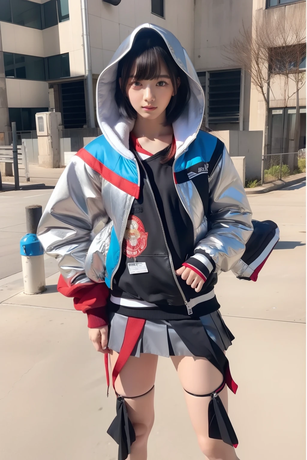 silvery jacket