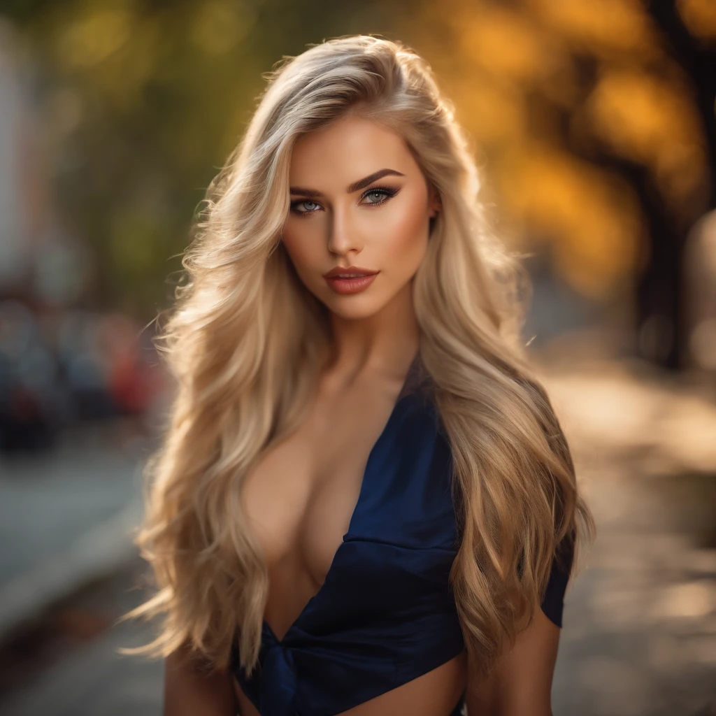 Girls wearing sexy clothes, Blonde hair,High sharpness, Bokeh, Ultra-detailed