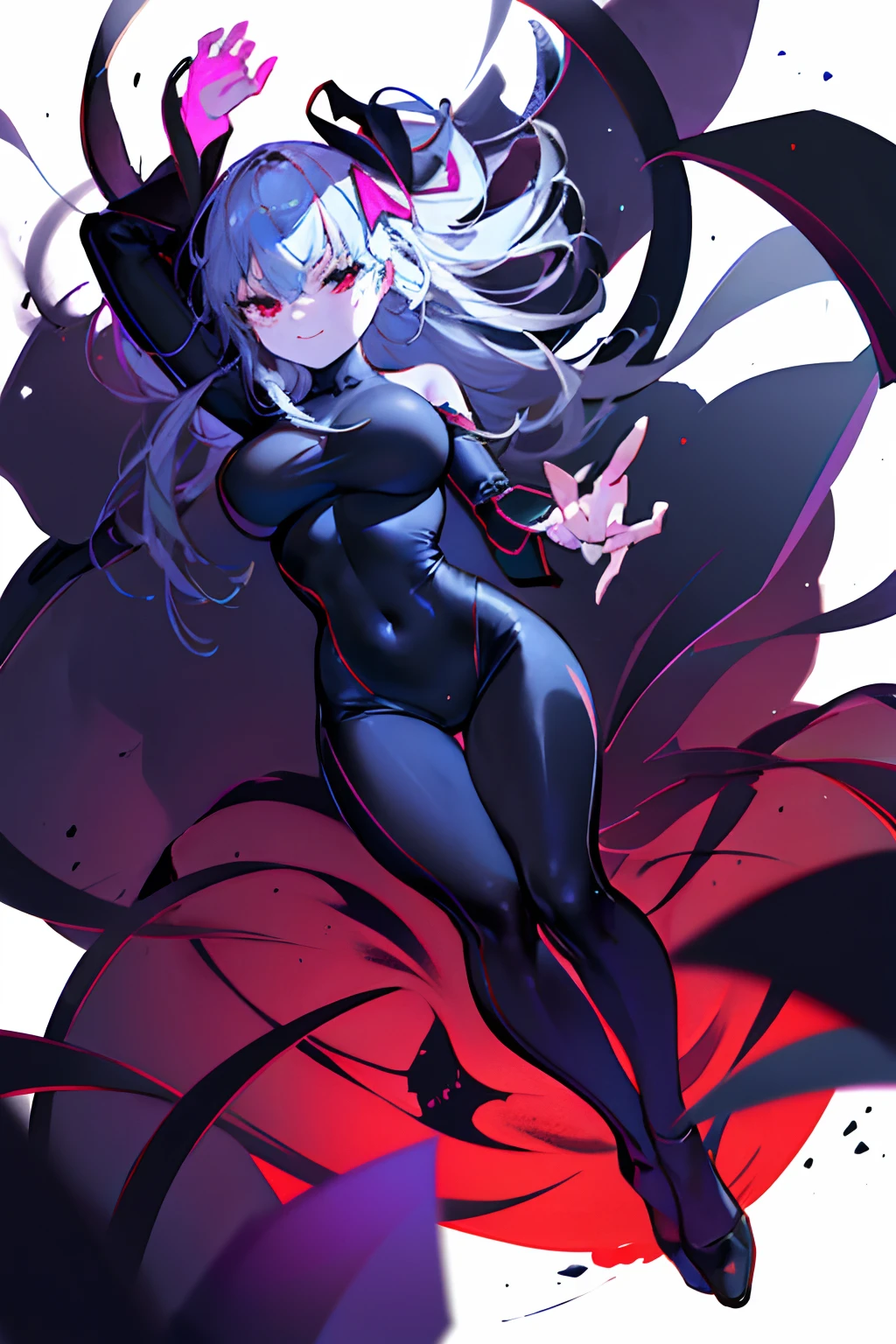 Black full body suit 5 girl seductiv a smile succubus sprawl