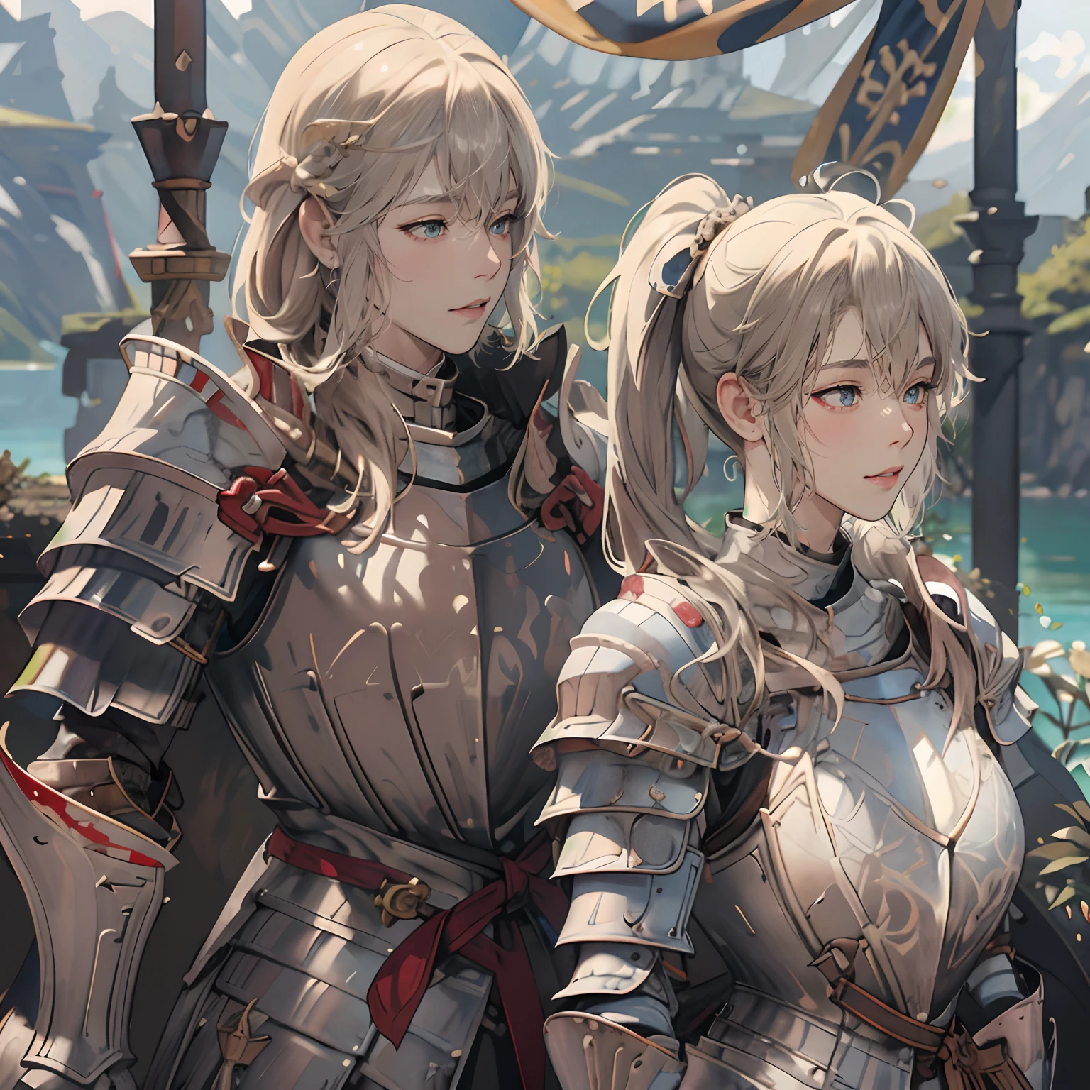 redraw face、with round face、Young features、Round jaws、Big eyes、big eye、Blue-green eyes、Staring at me、delighted expression、Staring at this、platinum-blonde-hair